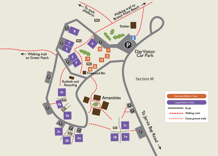 Bristol Point camping map